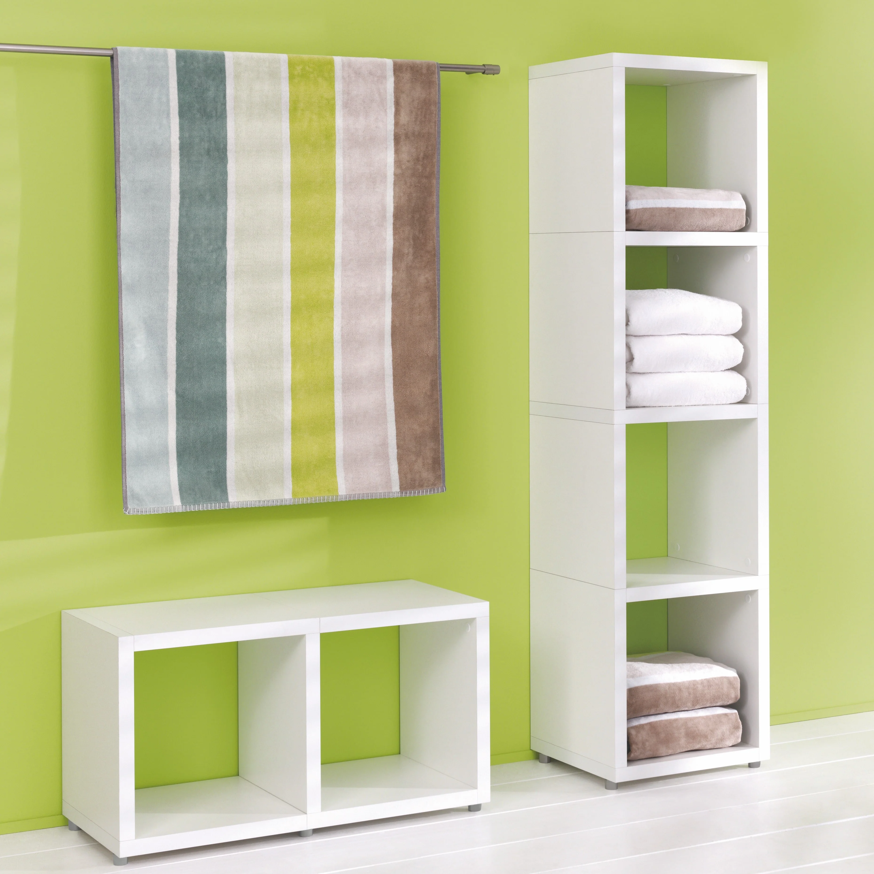 5 Cube Storage Unit – Thick Boards, Scratch-Resistant, Modular Cube Shelf BOON Cube Storage Shelf Rectangular 1x5 - Image 4