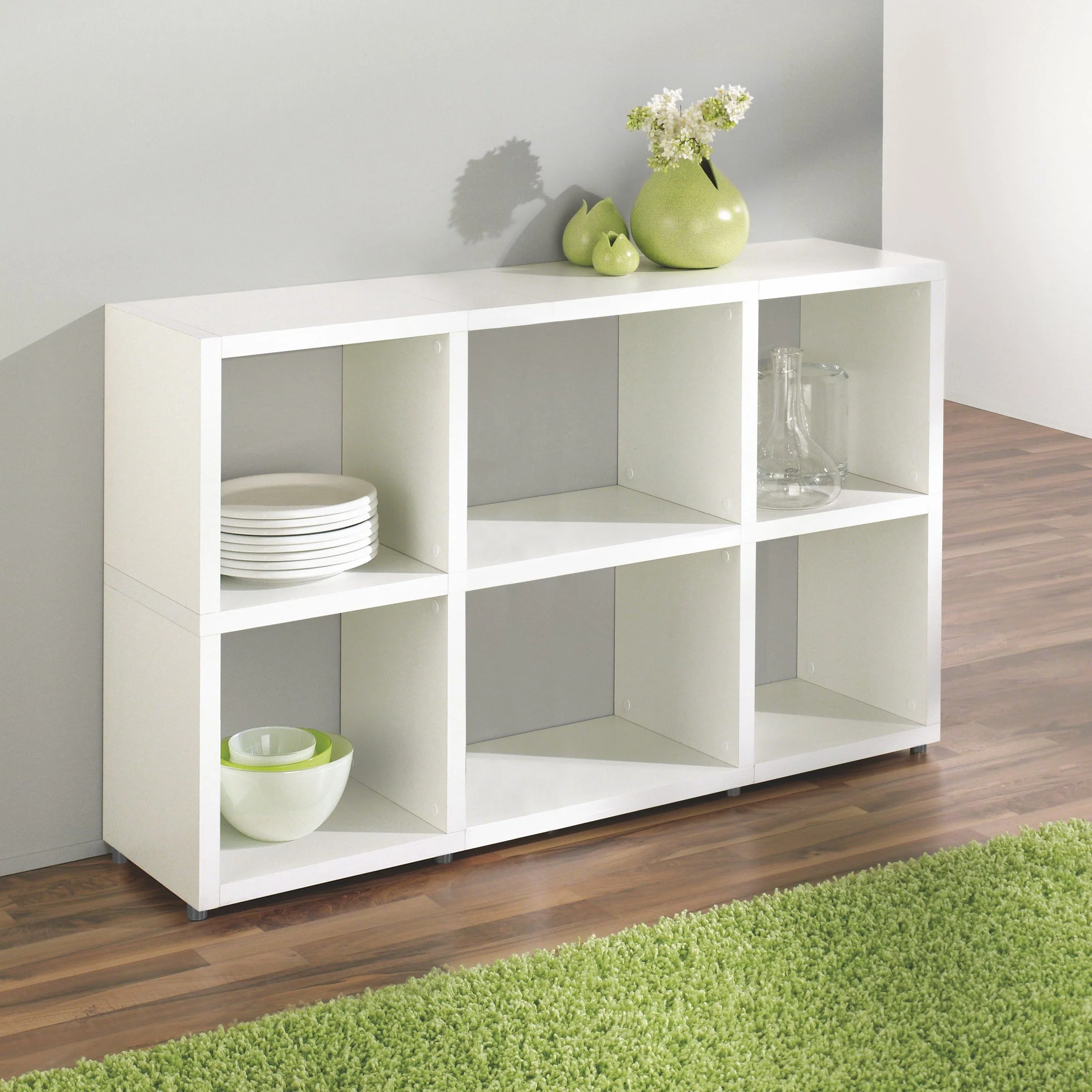 6 Cube Organizer Shelf – Modular, Durable Storage Solution for Home & Office BOON Cube Storage Shelf Rectangular 2x3 - Image 4