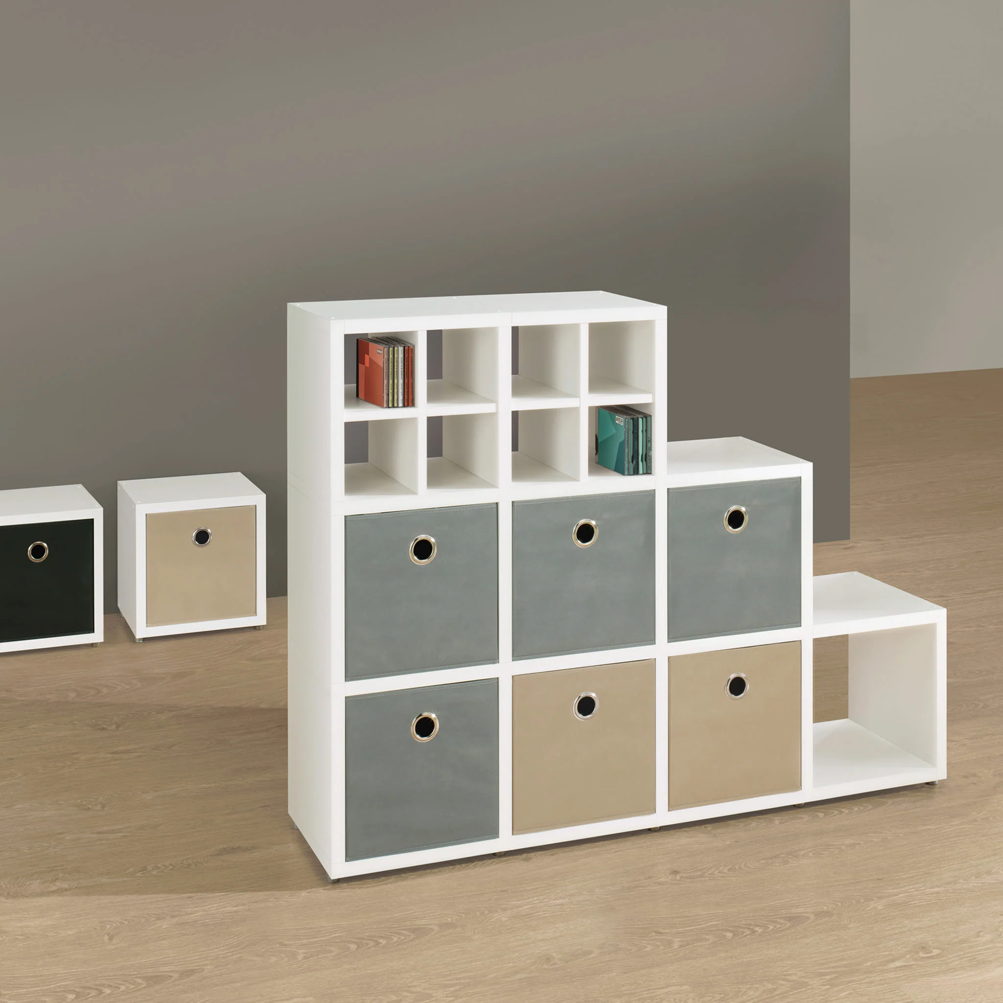 6 Organizer Cube – Sturdy, Customizable, Modern Storage Shelf BOON Cube Storage Shelf Square Step 3x3 - Image 3
