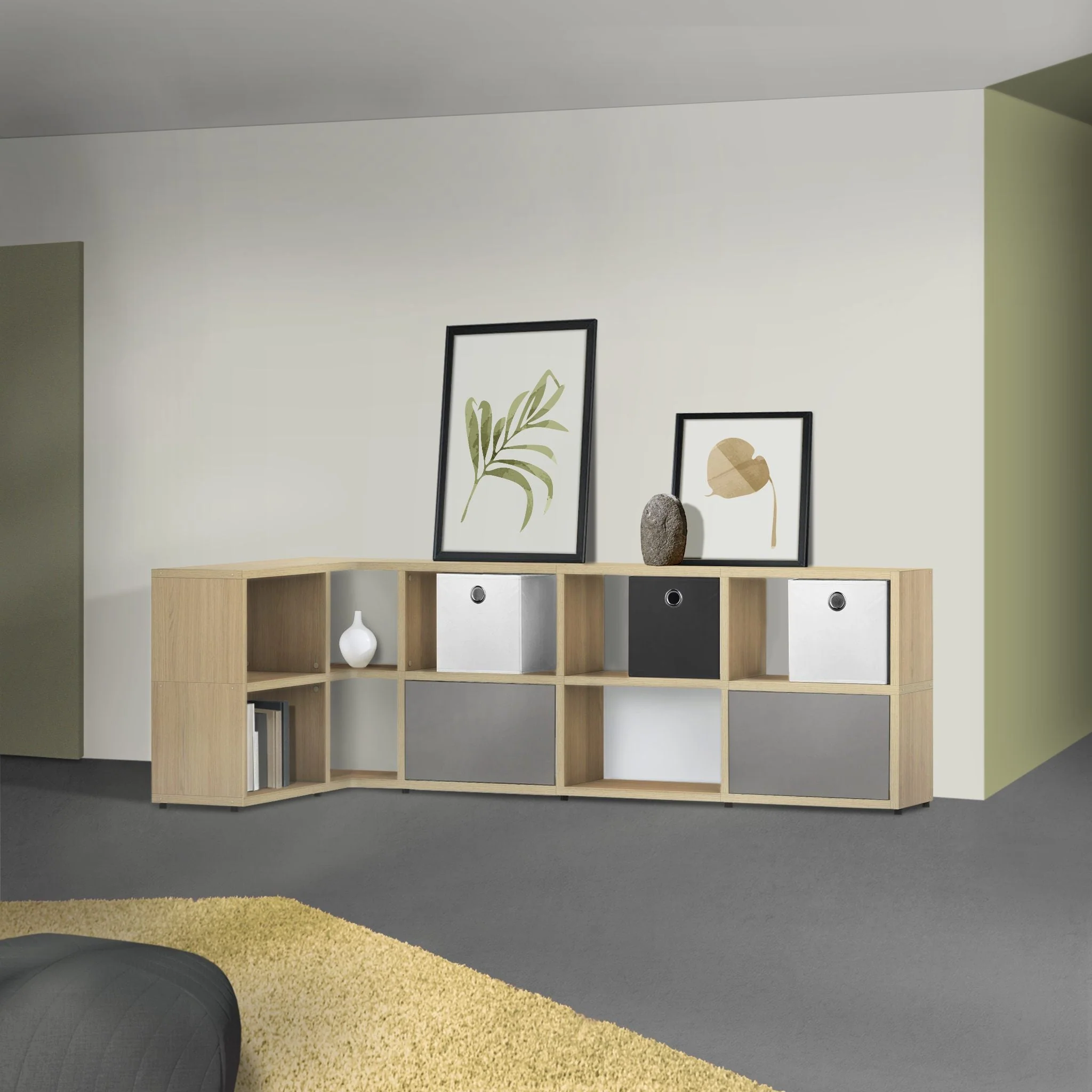 BOON Cube Storage Shelf Corner Rectangular 5x2 - Image 3