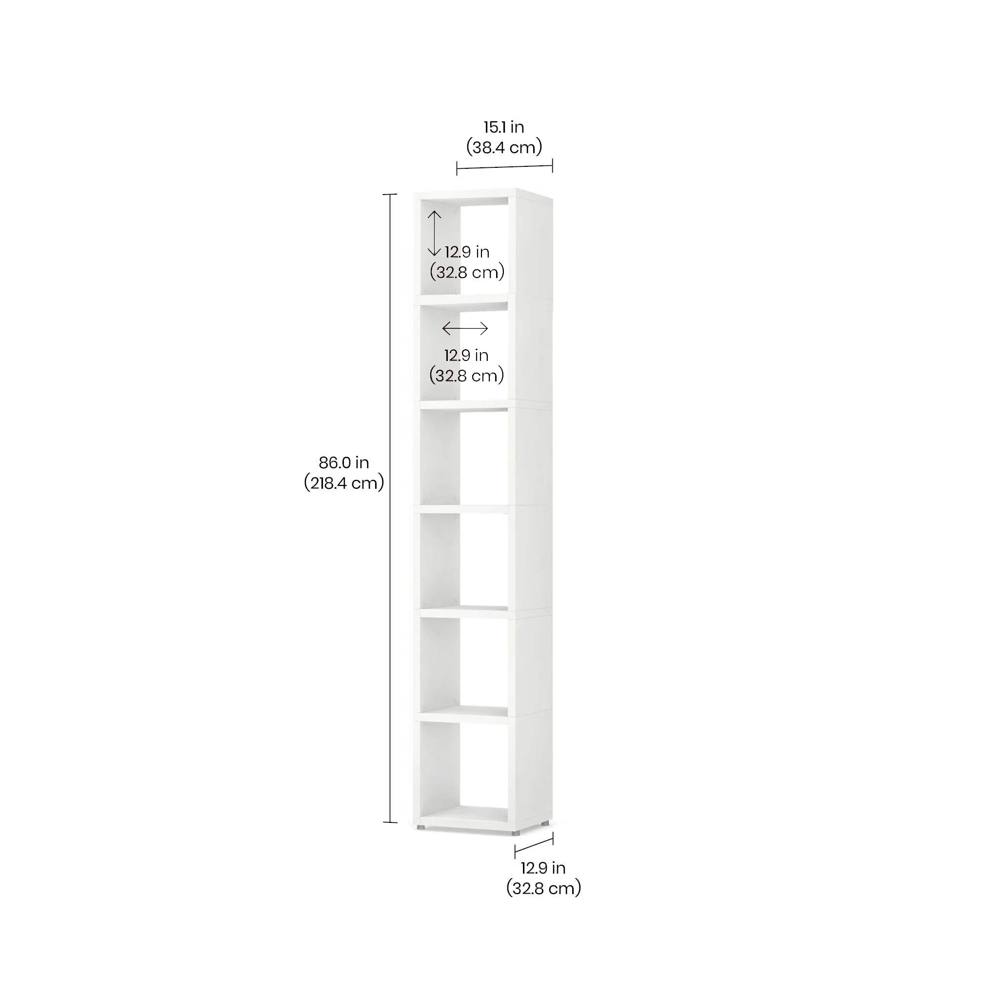 BOON Cube Storage Shelf Rectangular 1x6 - Image 3