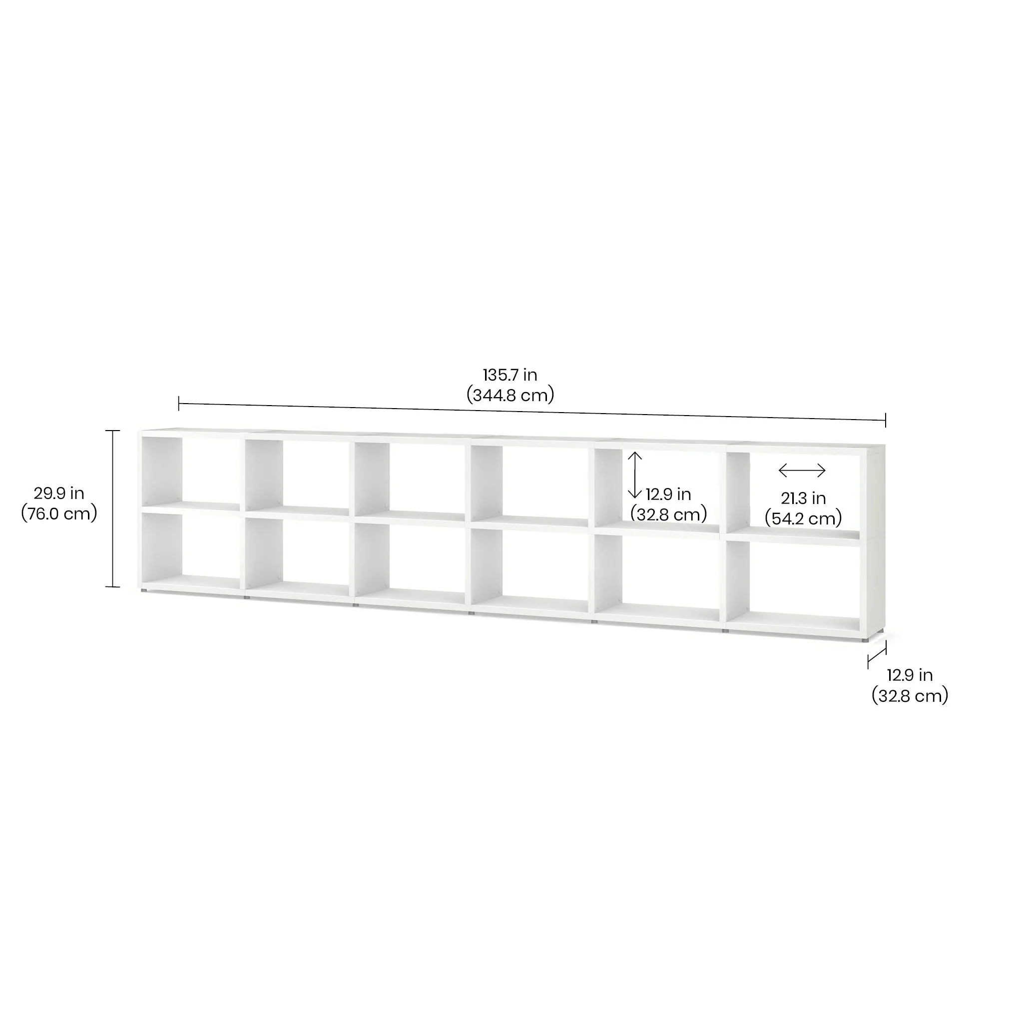 BOON Cube Storage Shelf Rectangular 6x2 - Image 4