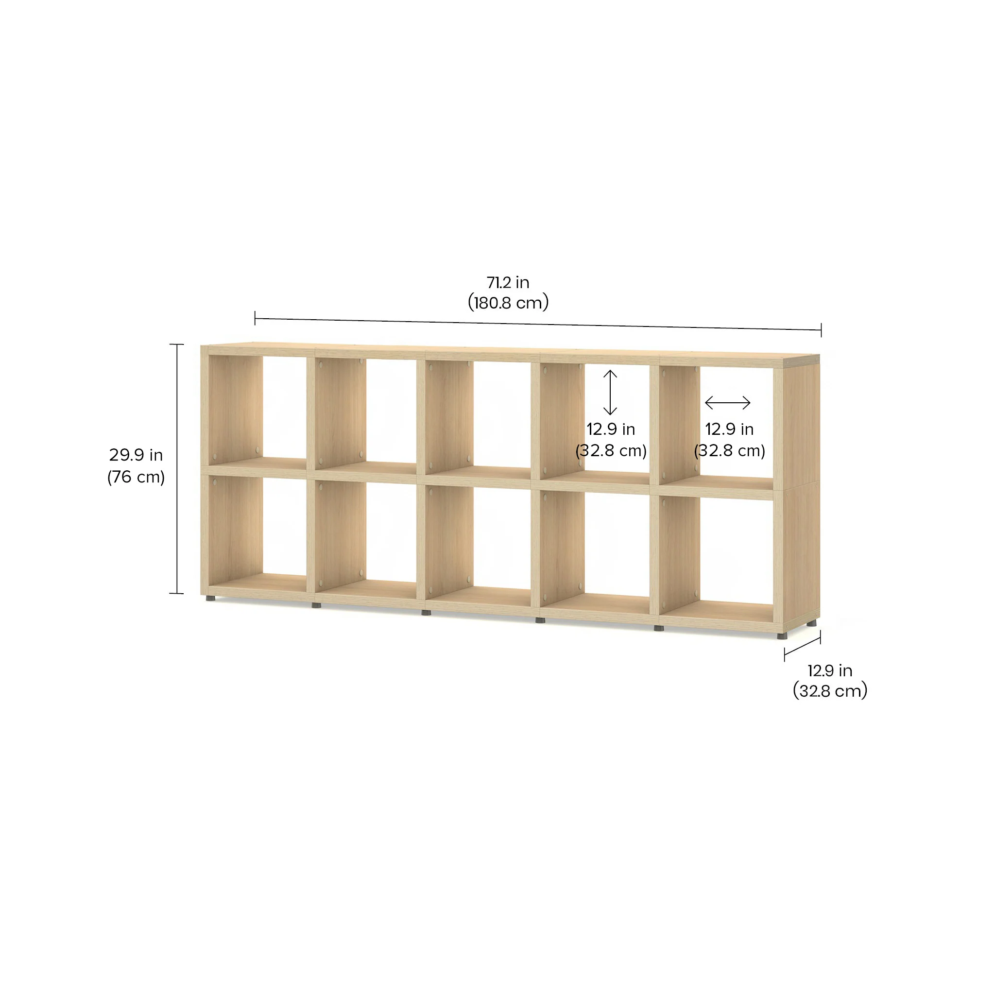 BOON Cube Storage Shelf Square 5x2 - Image 3