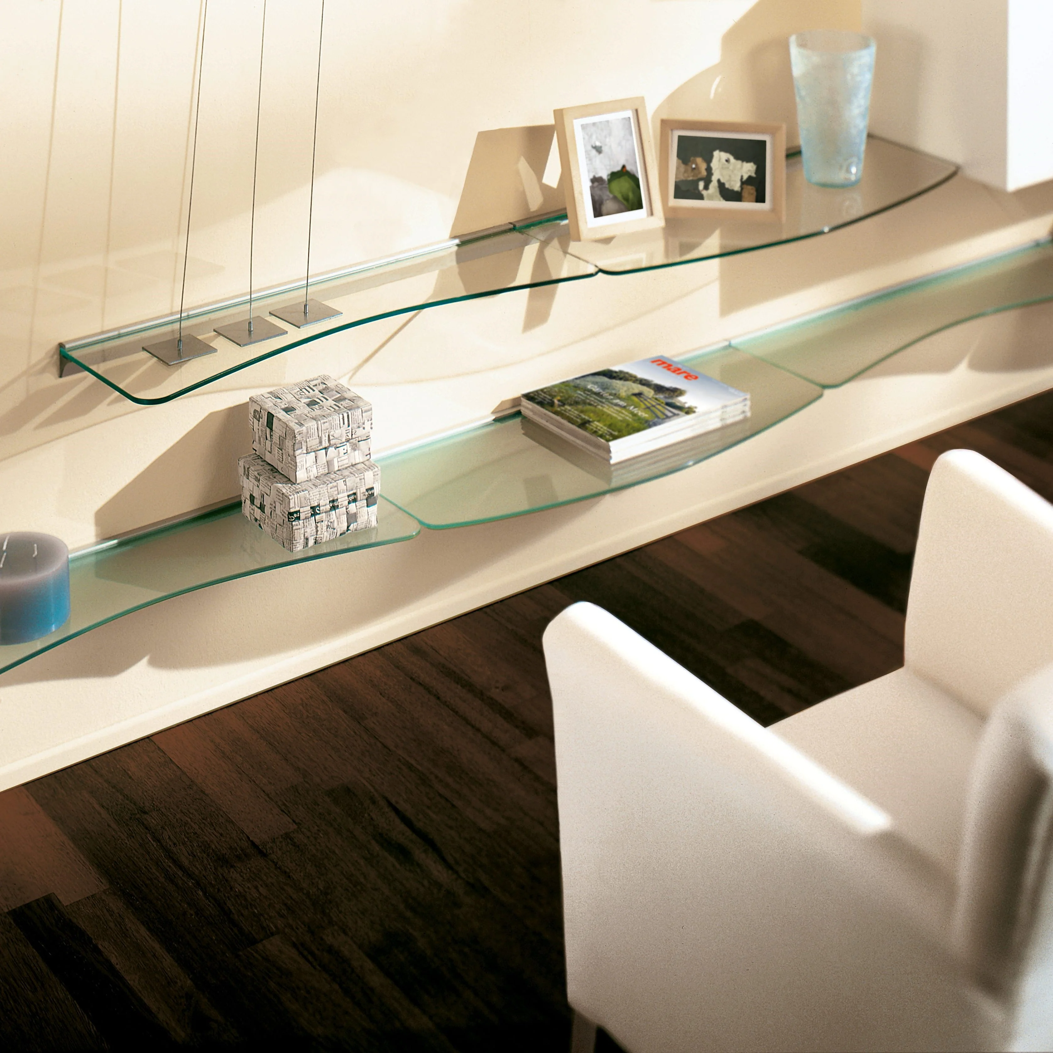 GLASSLINE Convex Shelf and RAIL Glass Bracket - Image 3