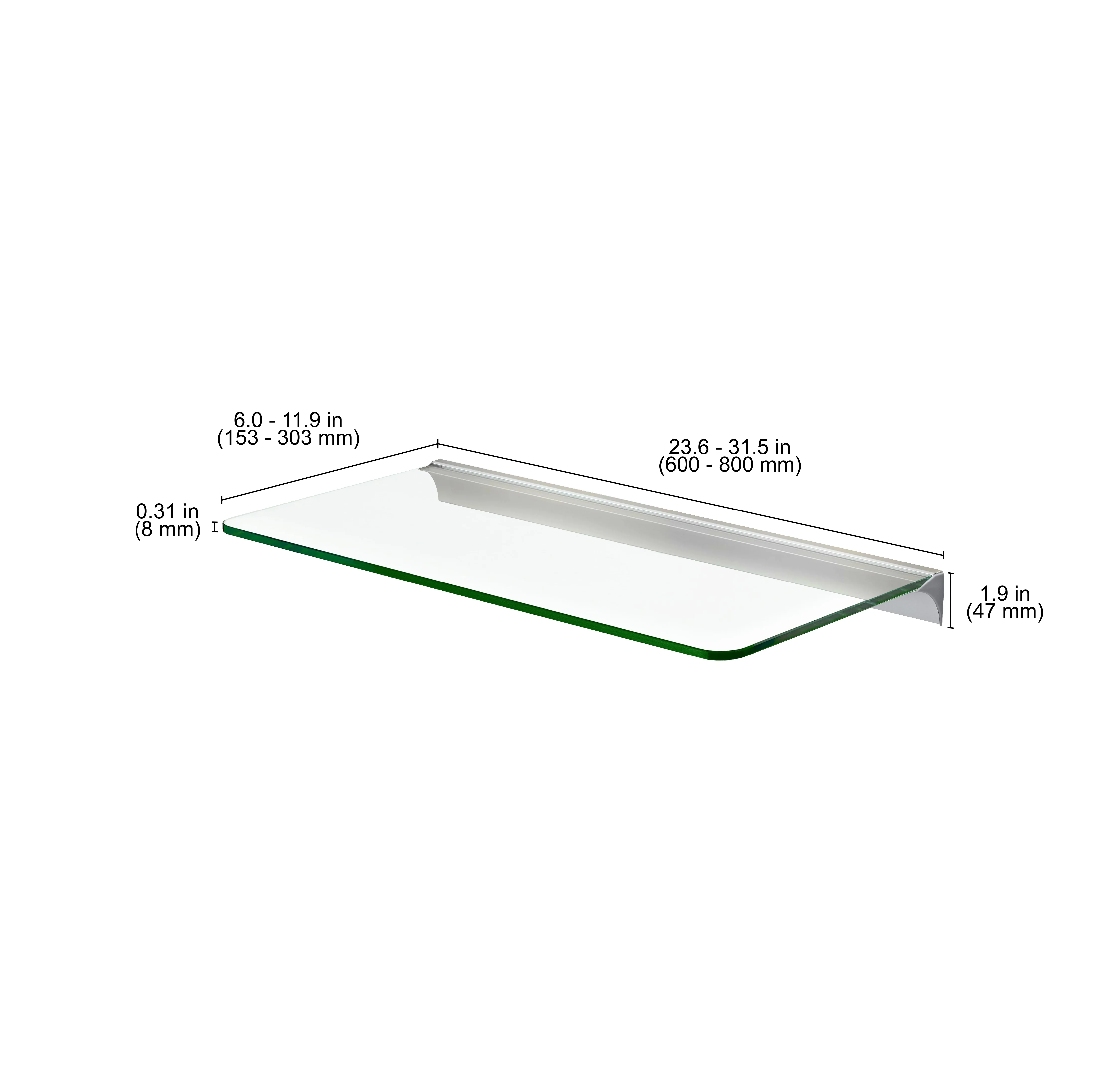 GLASSLINE Standard Shelf and RAIL Glass Bracket - Image 8