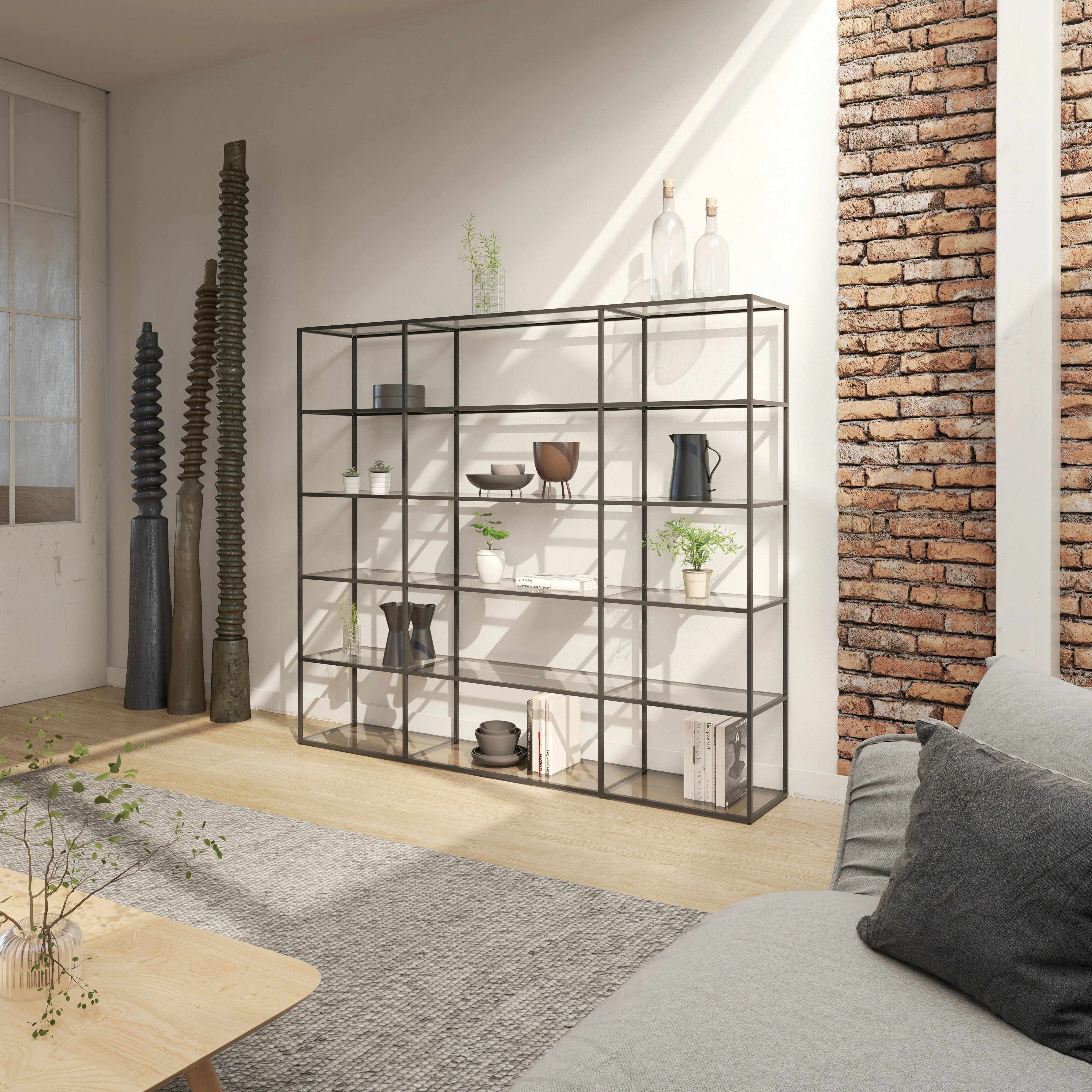 Bookshelf Shelving Unit - Modern Display Storage with Custom Shelves  LIUM Decorative Shelving Unit Combo 3x4/1 - Image 3