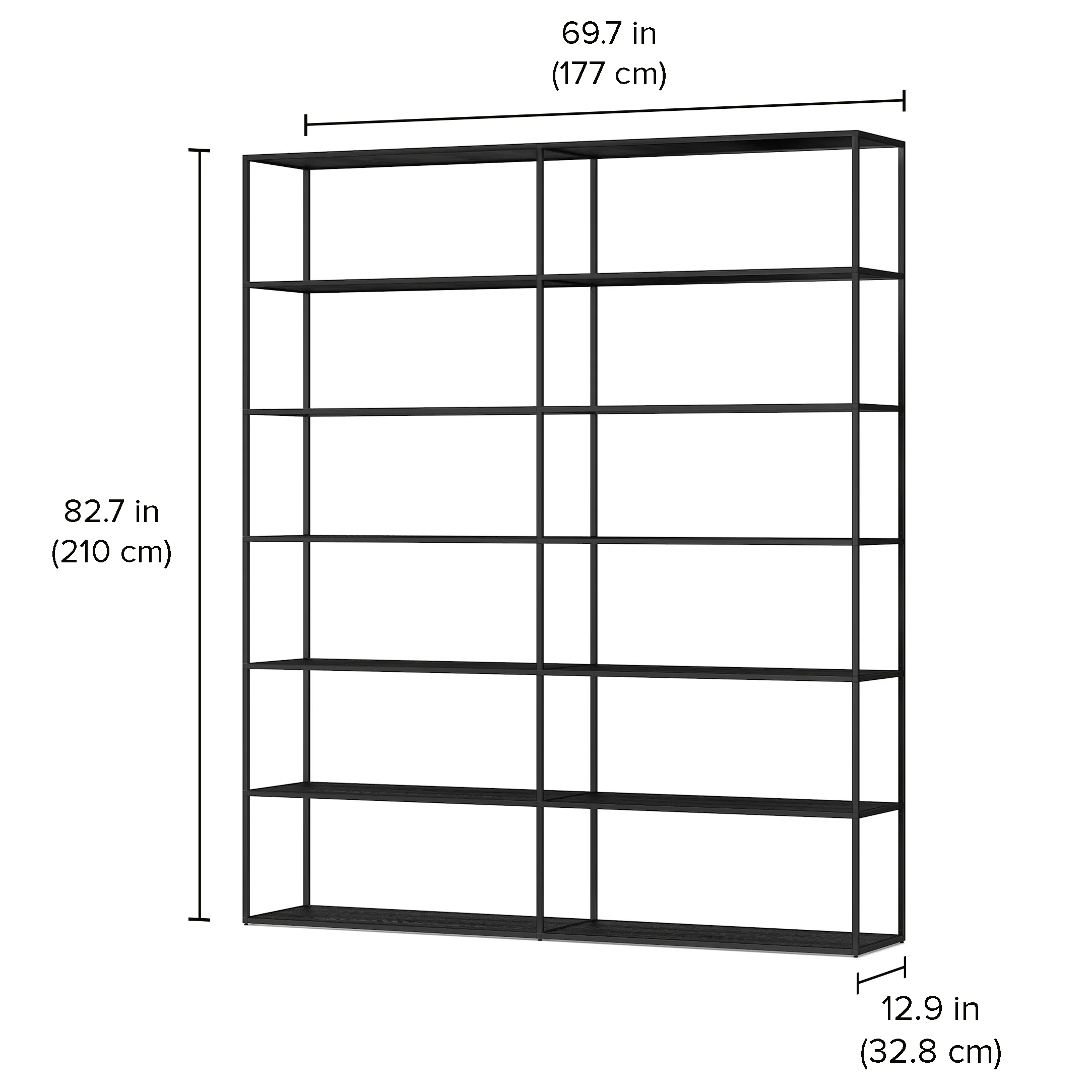 Freestanding Bookshelf System - Modern Display Storage with Custom Shelves LIUM Decorative Shelving Unit XL 2x6 - Image 5