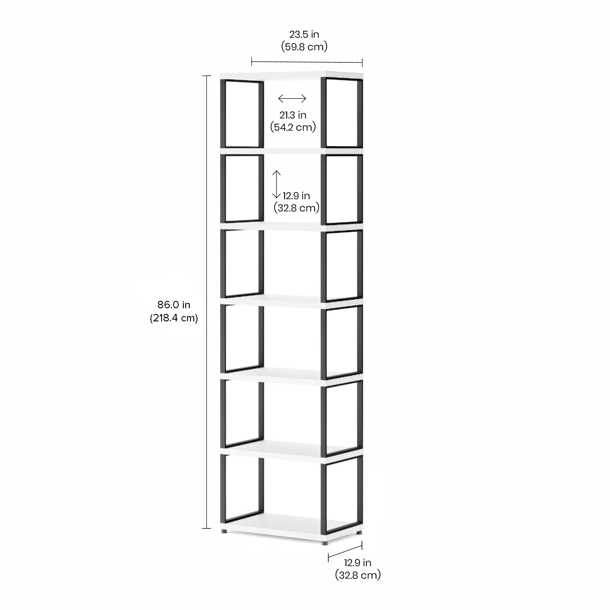 MAXX Modern Shelving Unit 1x6 - Image 6