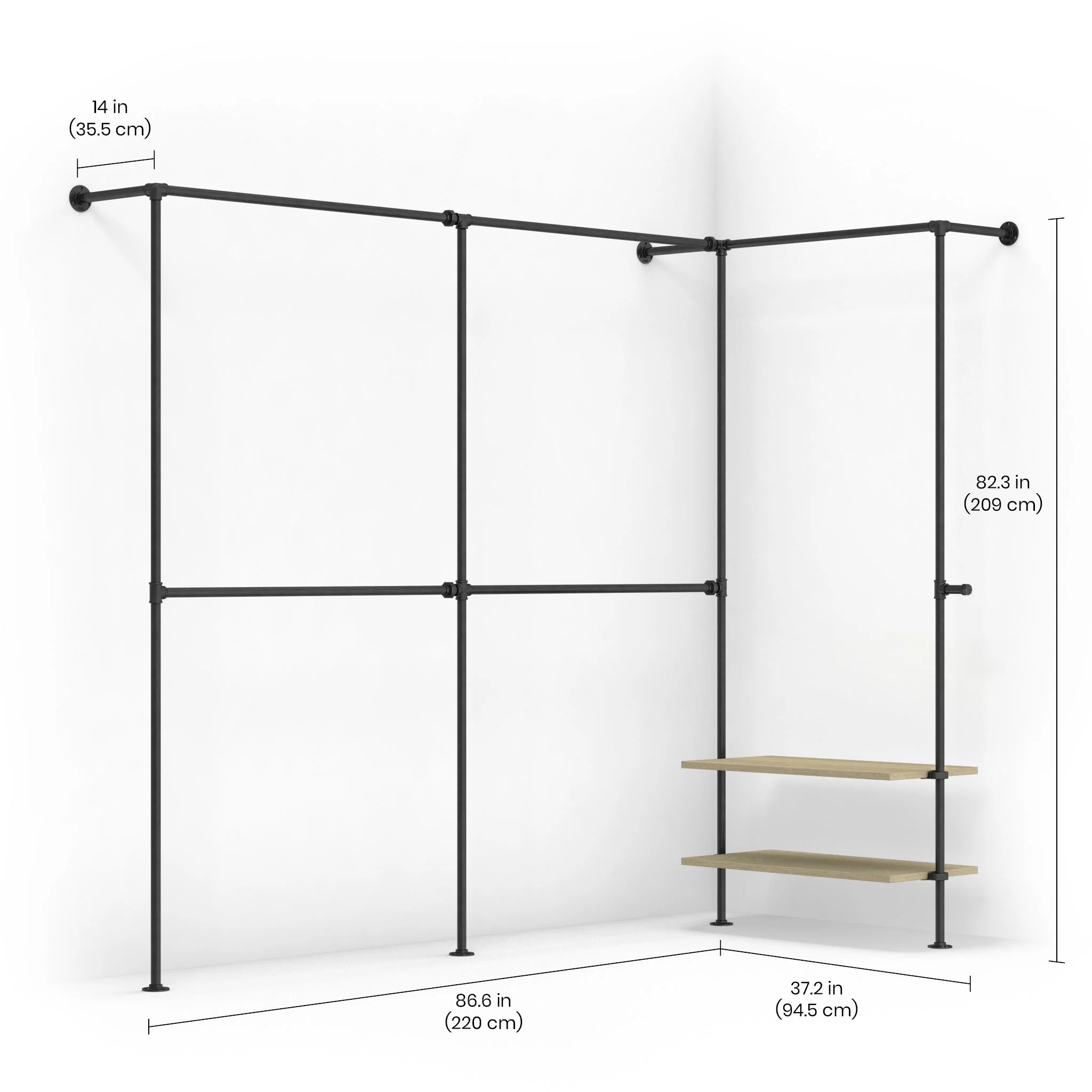 PIPE Wardrobe Corner Wall 2 - Image 4