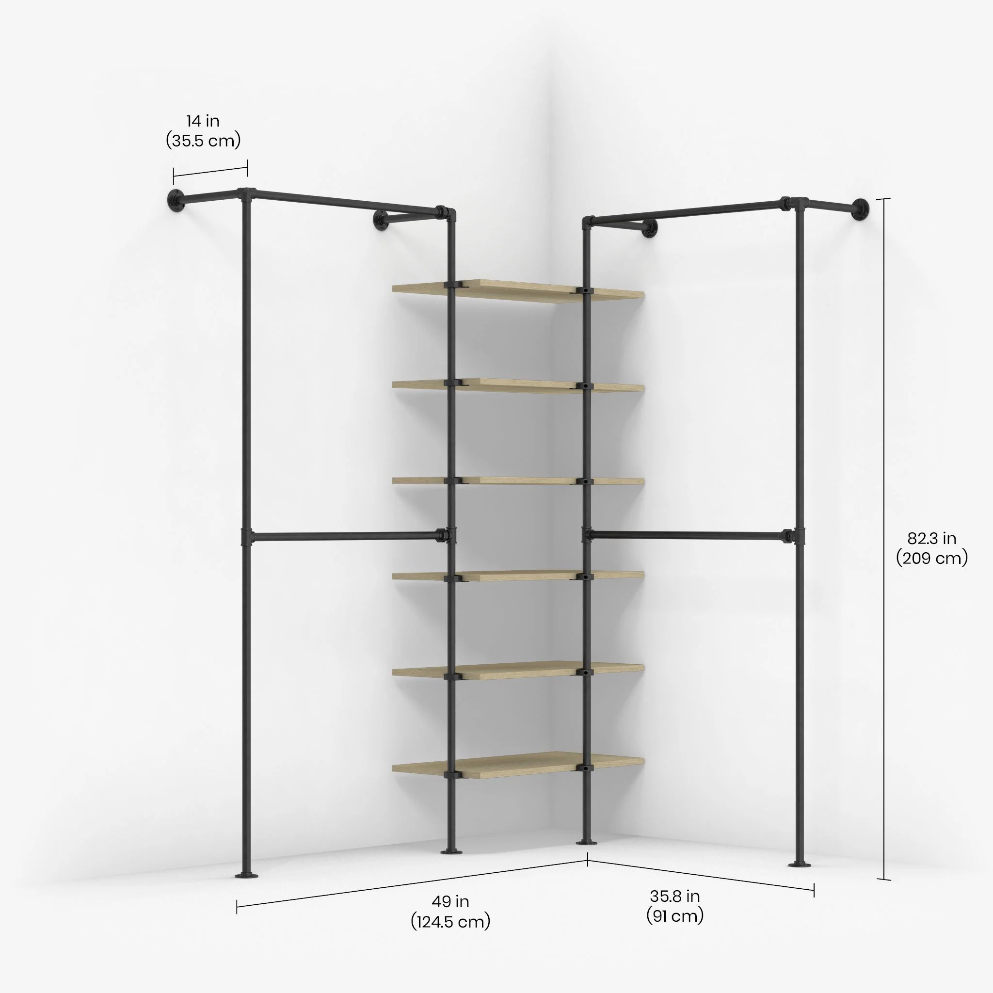 PIPE Wardrobe Corner Wall 3 - Image 4