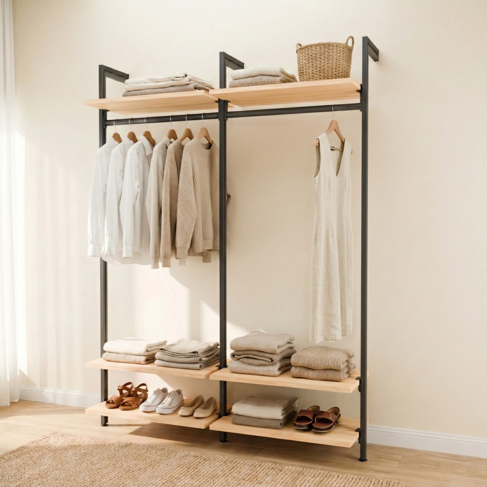 Premium Custom Closet Systems - Modern Walk In Closet Organizer with Easy Installation CLOS-IT W-200