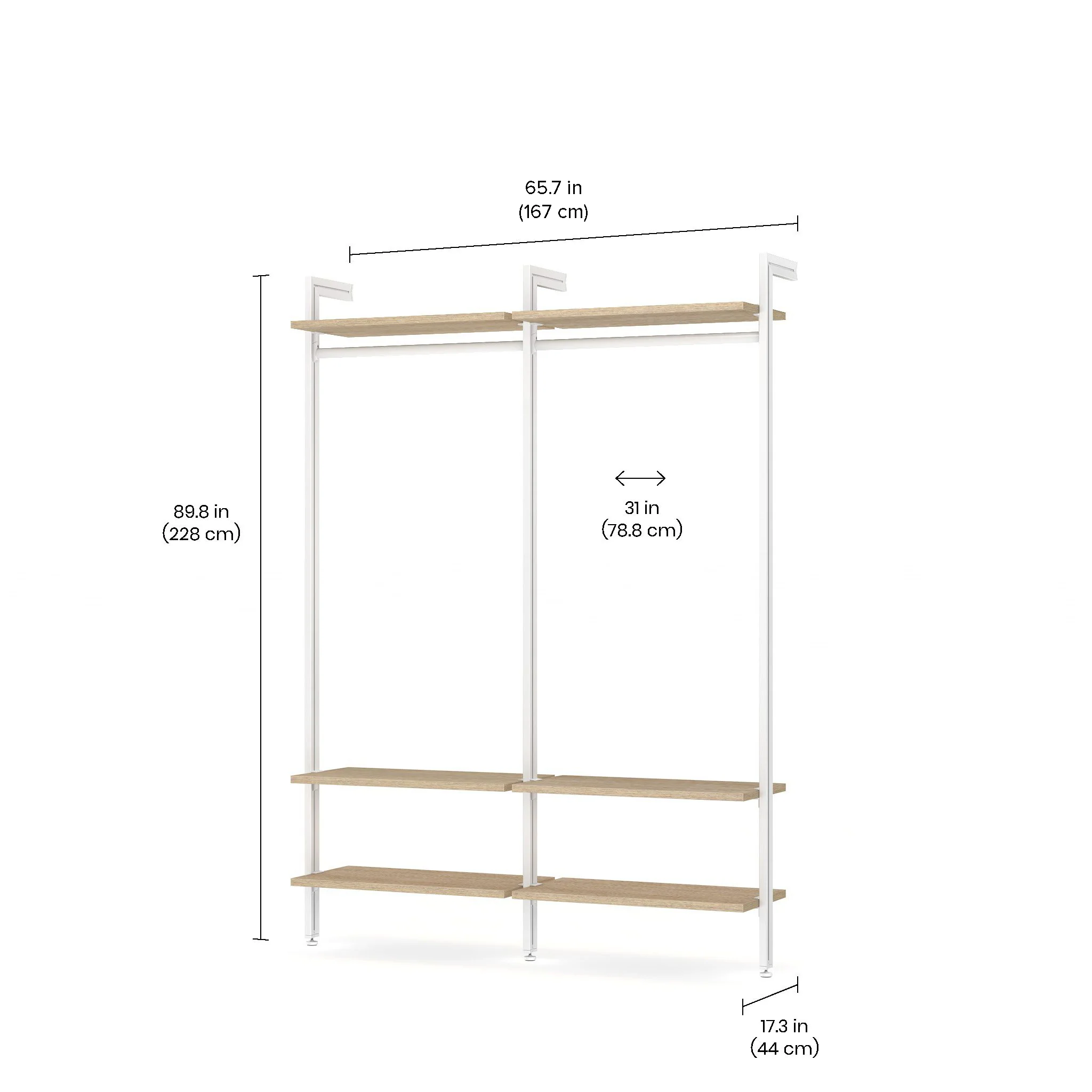 Premium Custom Closet Systems - Modern Walk In Closet Organizer with Easy Installation CLOS-IT W-200 - Image 5