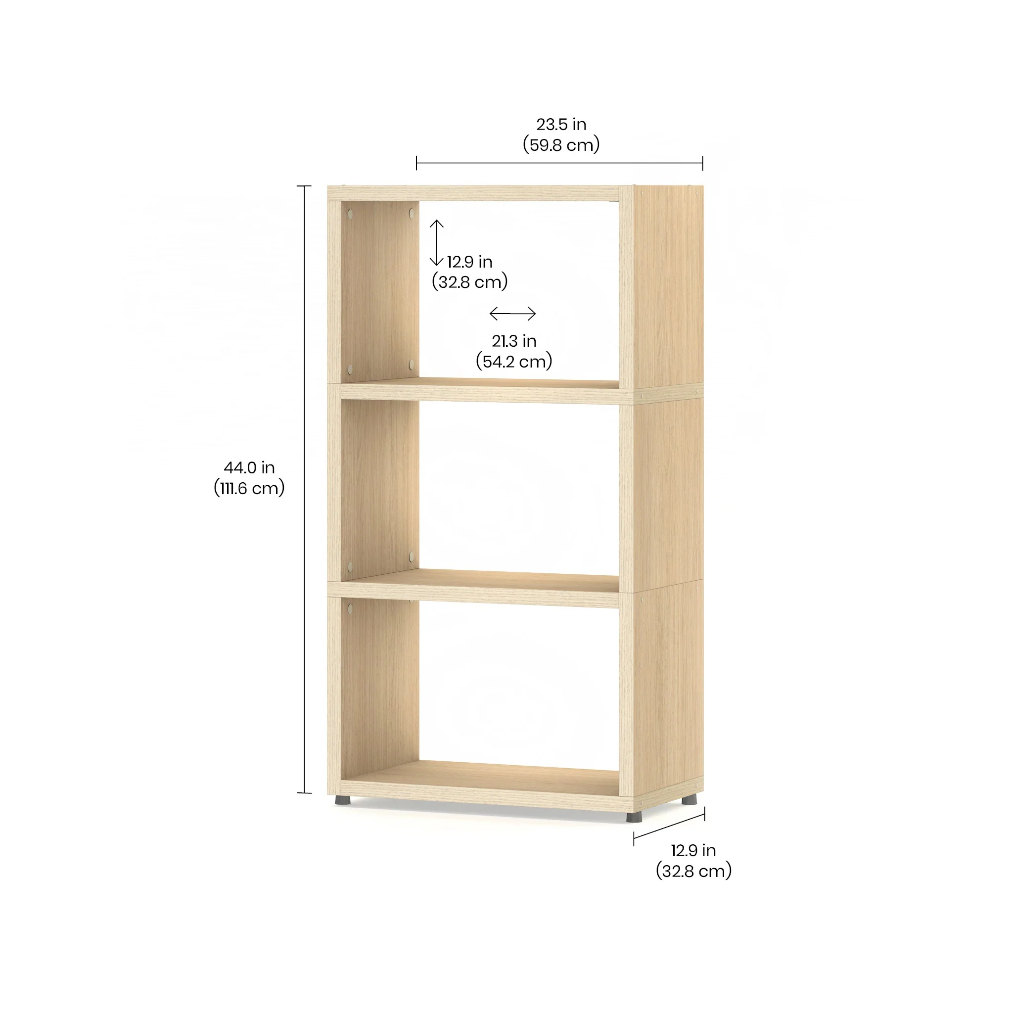 Storage Cubes – Thick Boards, Modern, Customizable Cube Organizer BOON Cube Storage Shelf Rectangular 1x3 - Image 3