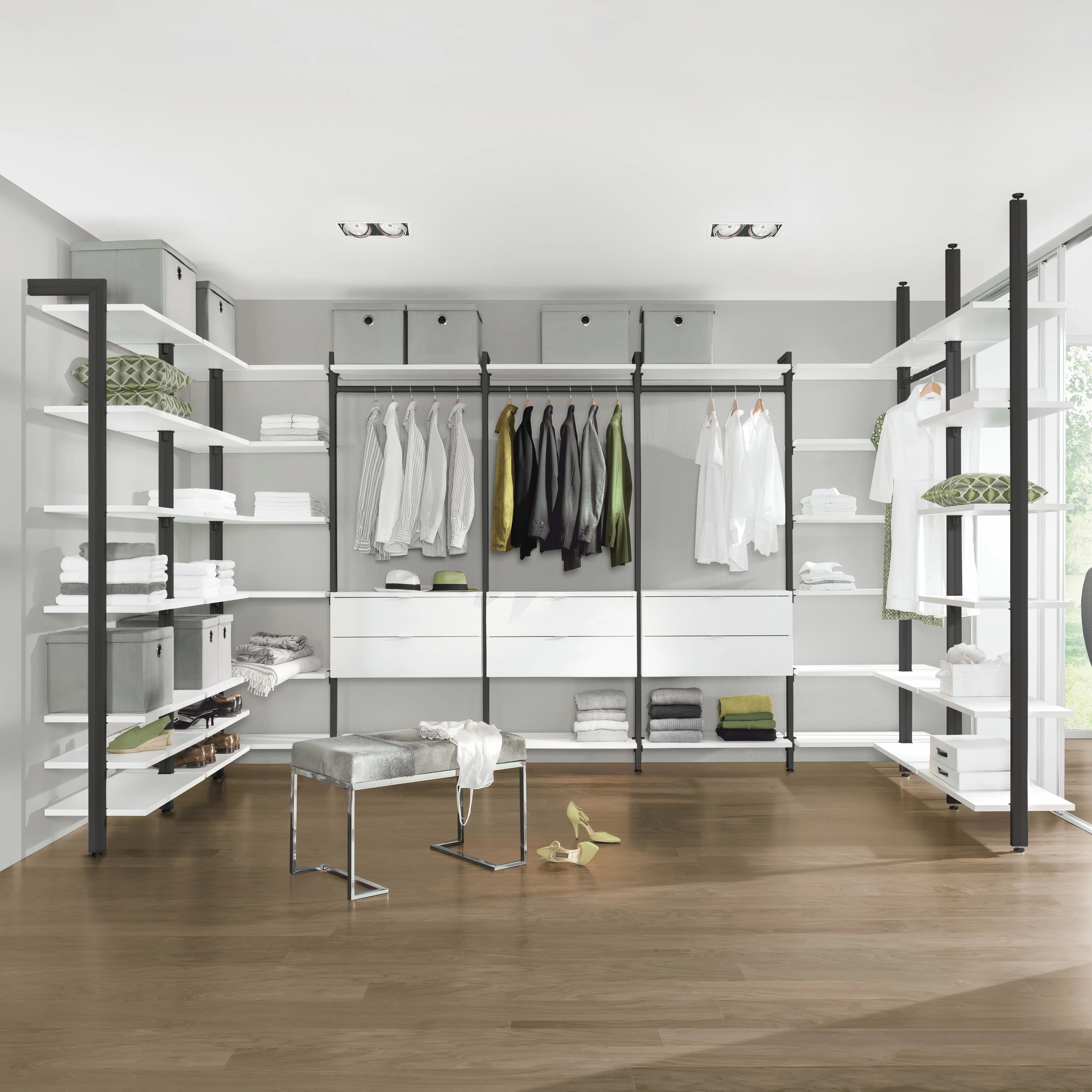 Premium Custom Closet Systems - Modern Walk In Closet Organizer with Easy Installation CLOS-IT W-200 - Image 6