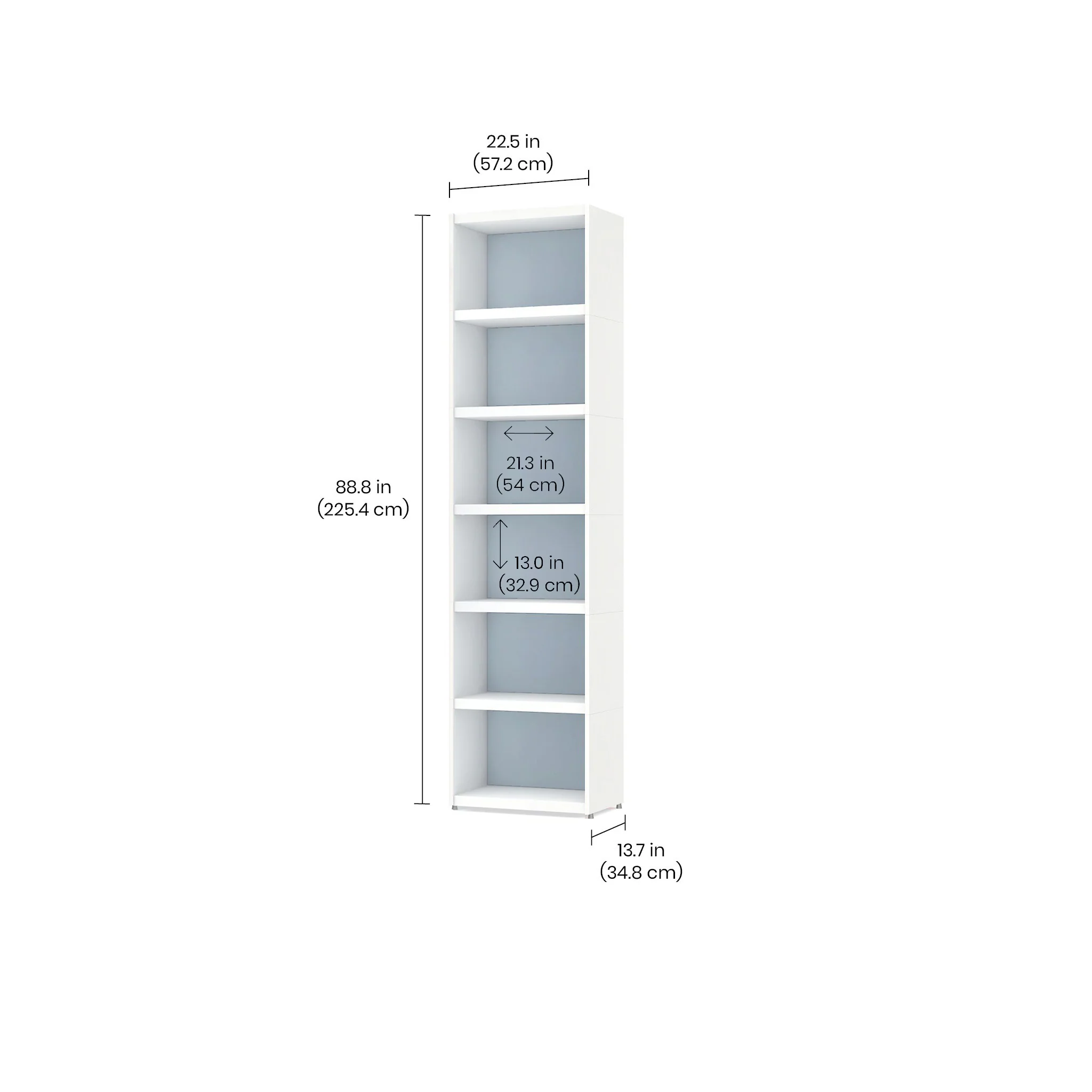 YOMO Modular Bookshelf 1x6 - Image 3