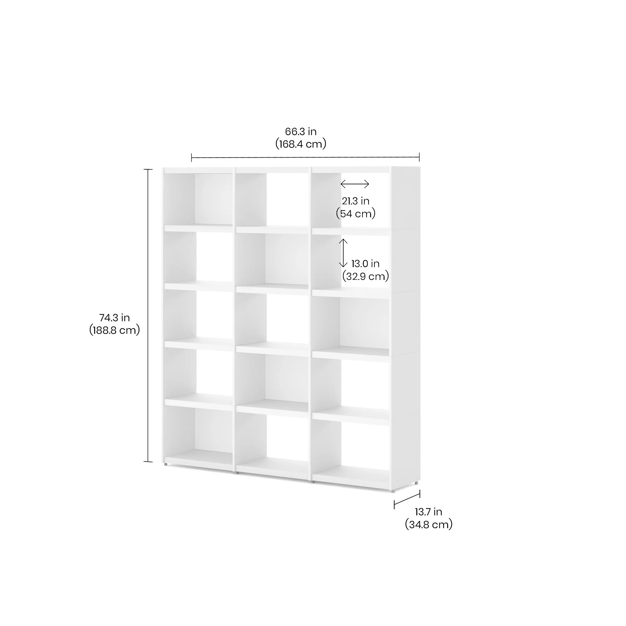 YOMO Modular Bookshelf 3x5 - Image 3