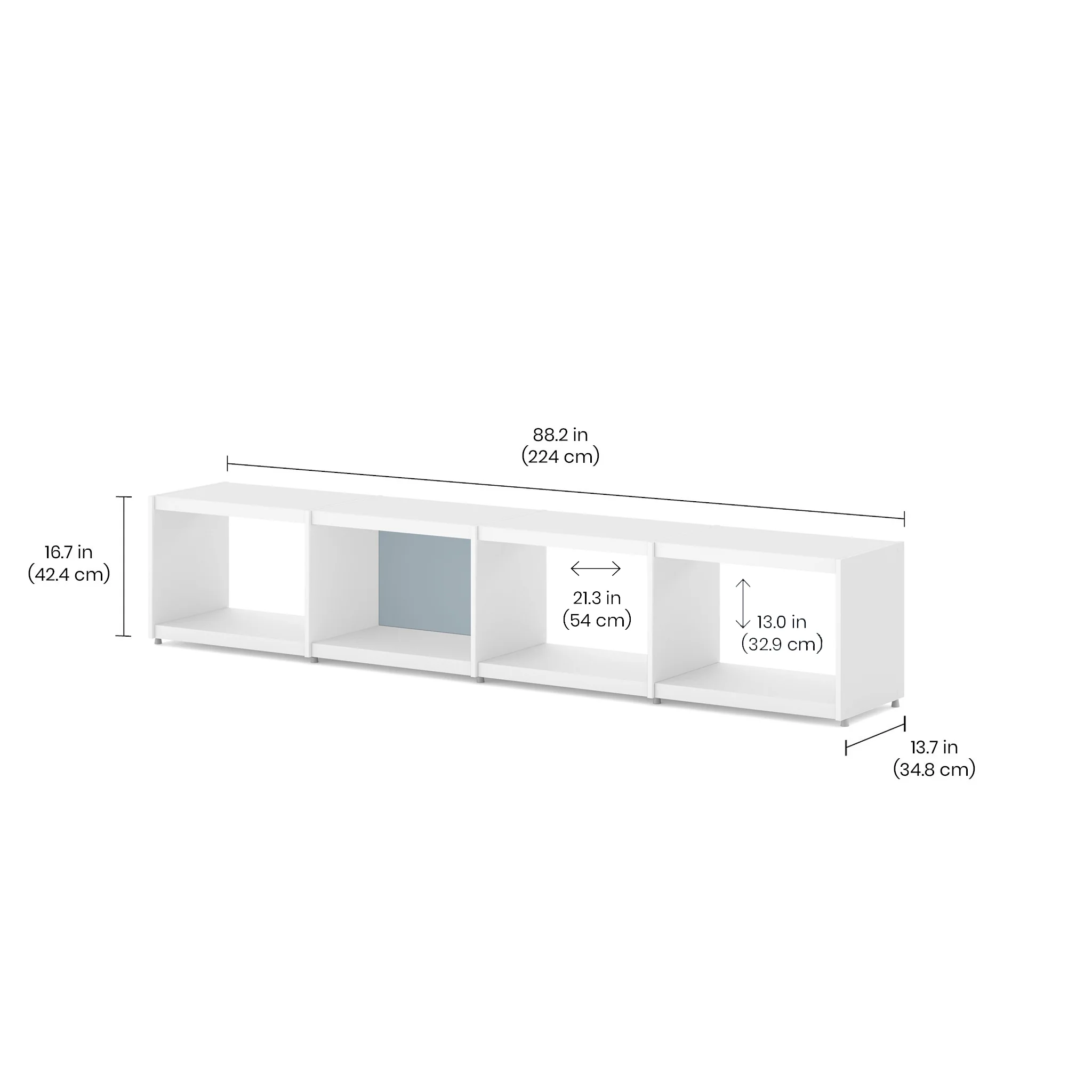 YOMO Modular Bookshelf 4x1 - Image 4