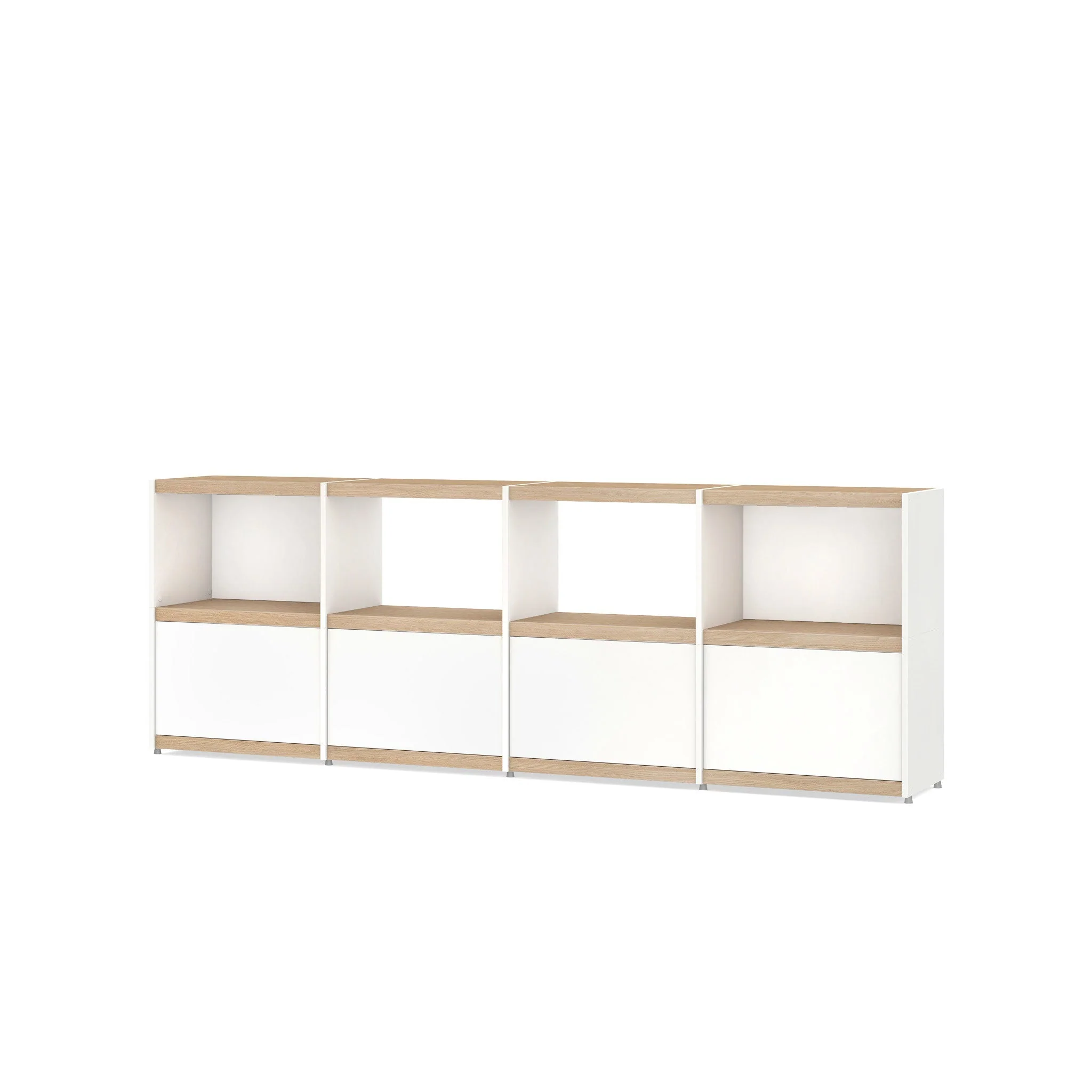 YOMO Modular Bookshelf 4x2 Accessorized