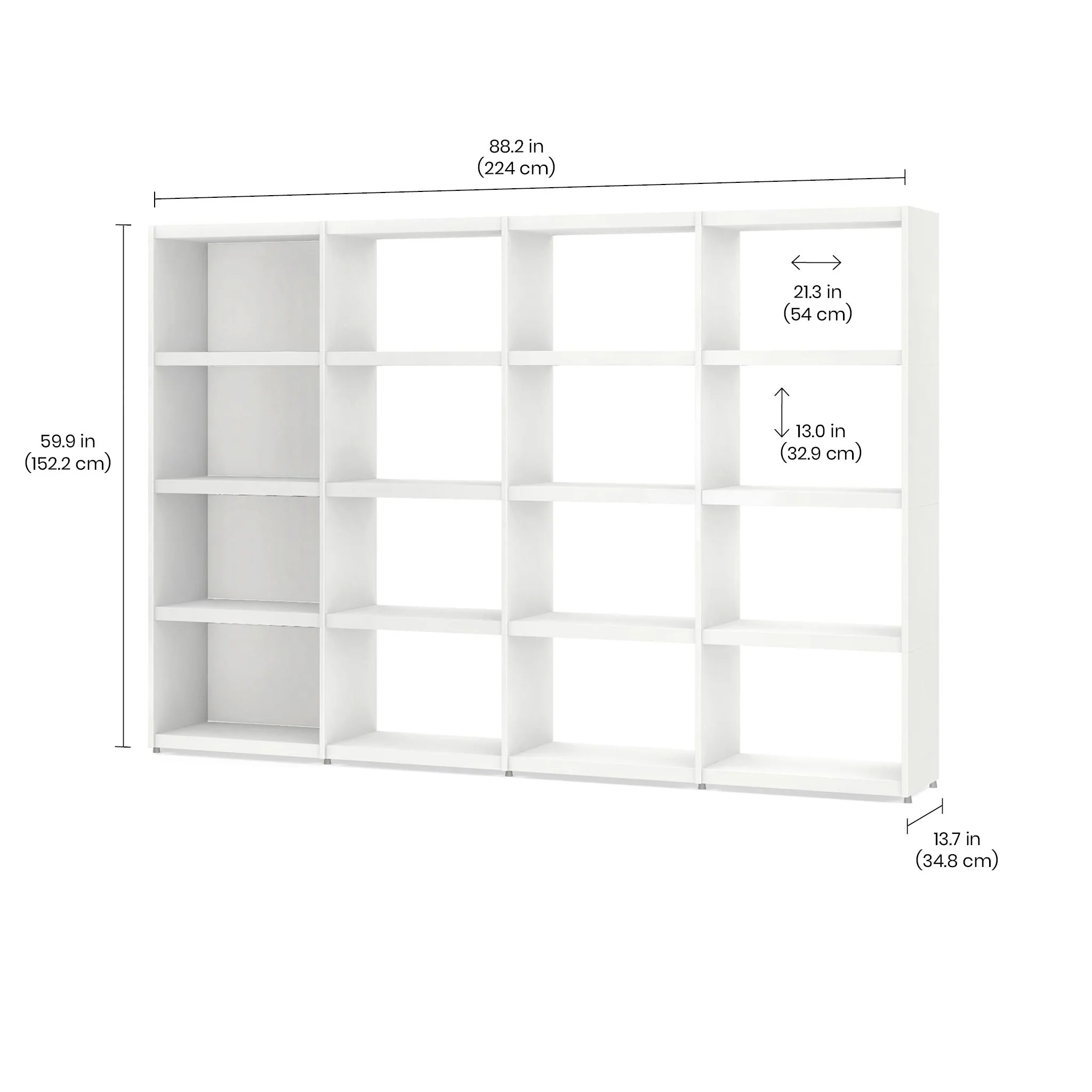 YOMO Modular Bookshelf 4x4 - Image 2