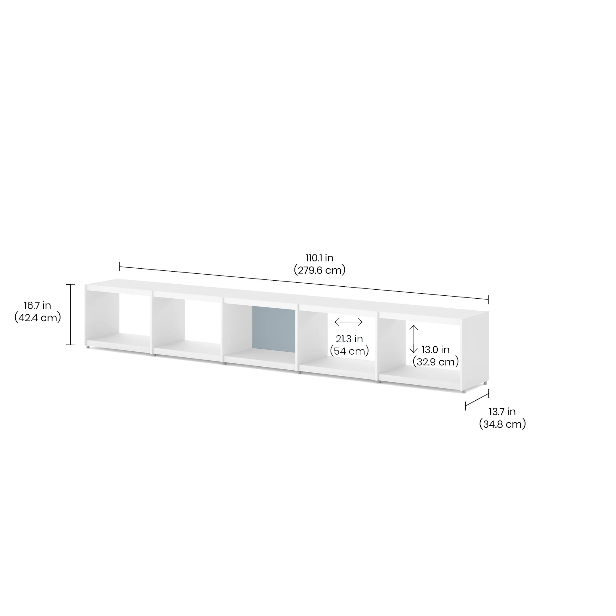 YOMO Modular Bookshelf 5x1 - Image 7