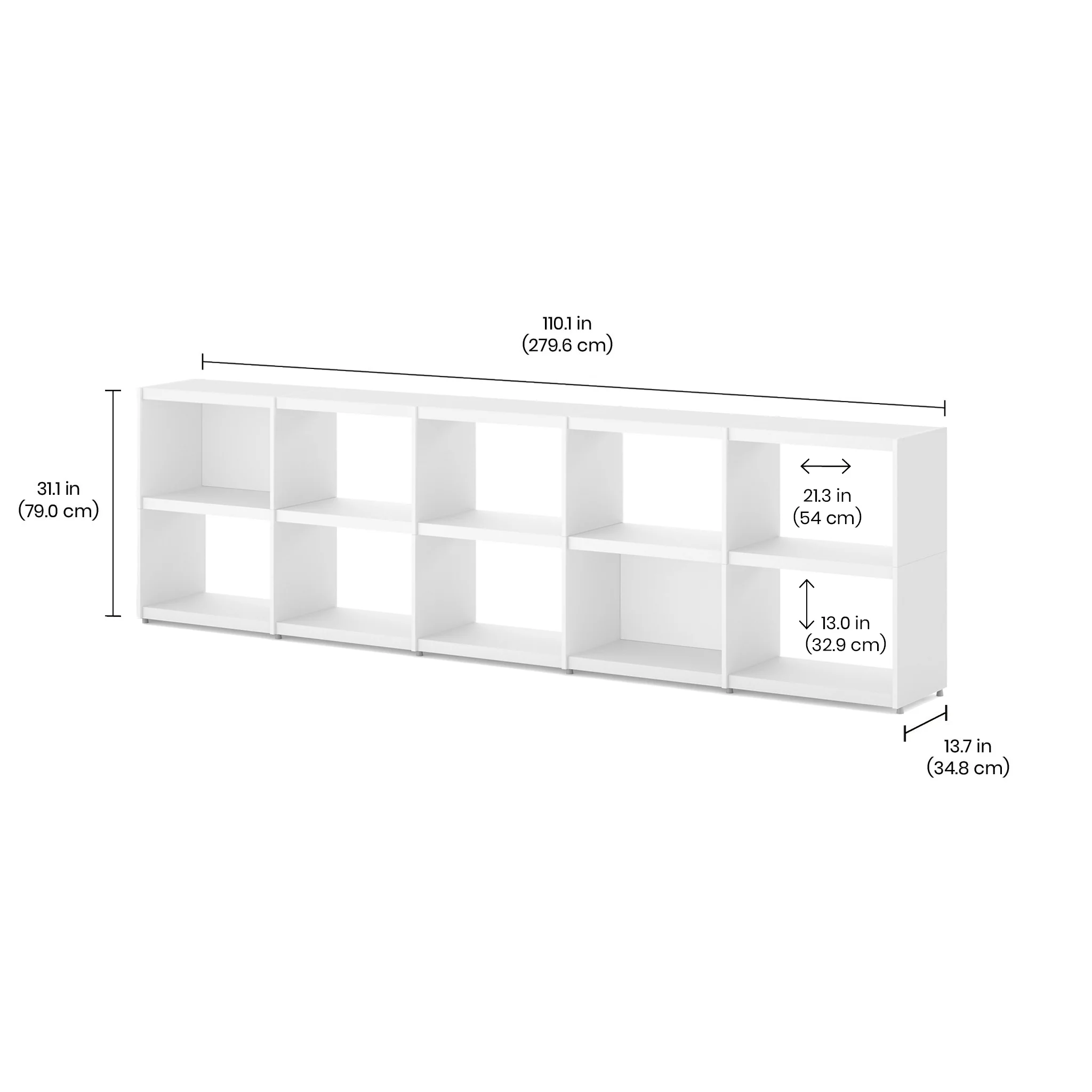 YOMO Modular Bookshelf 5x2 - Image 10