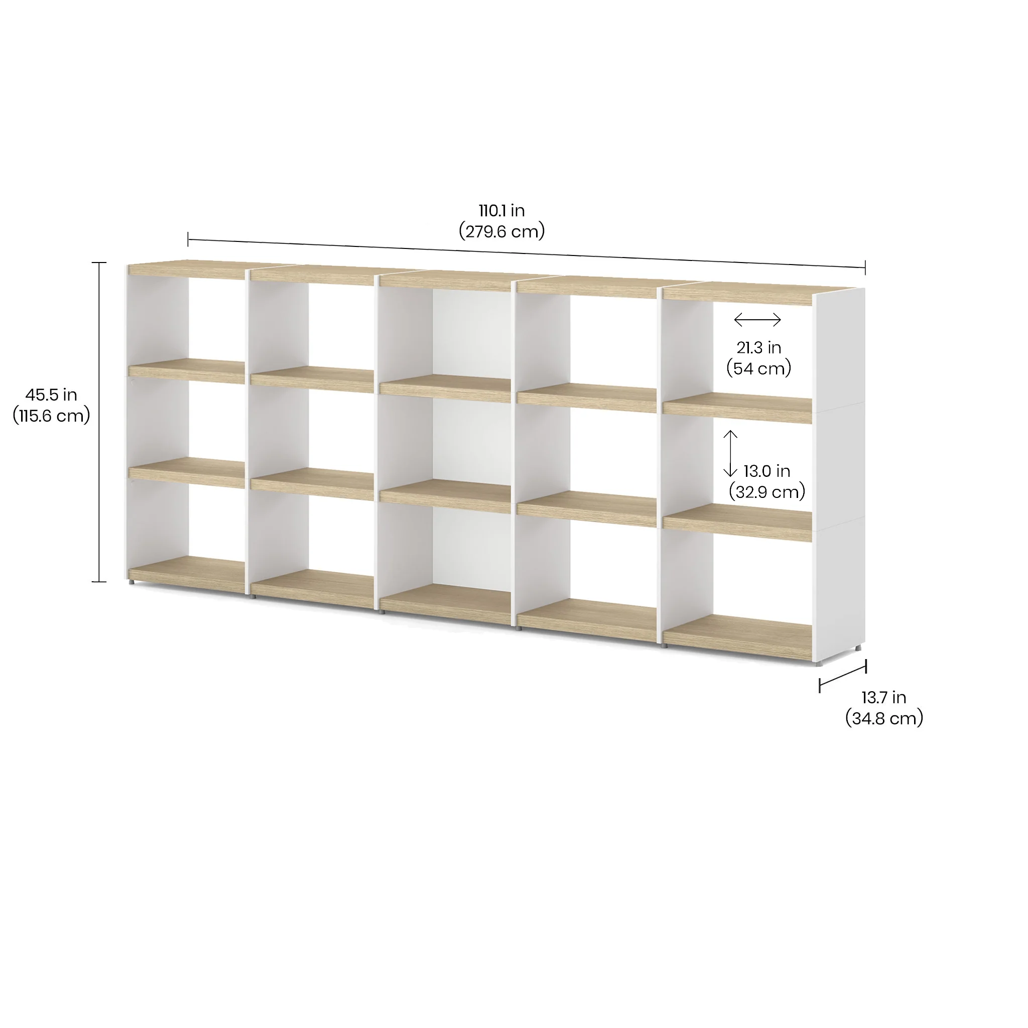 YOMO Modular Bookshelf 5x3 - Image 4