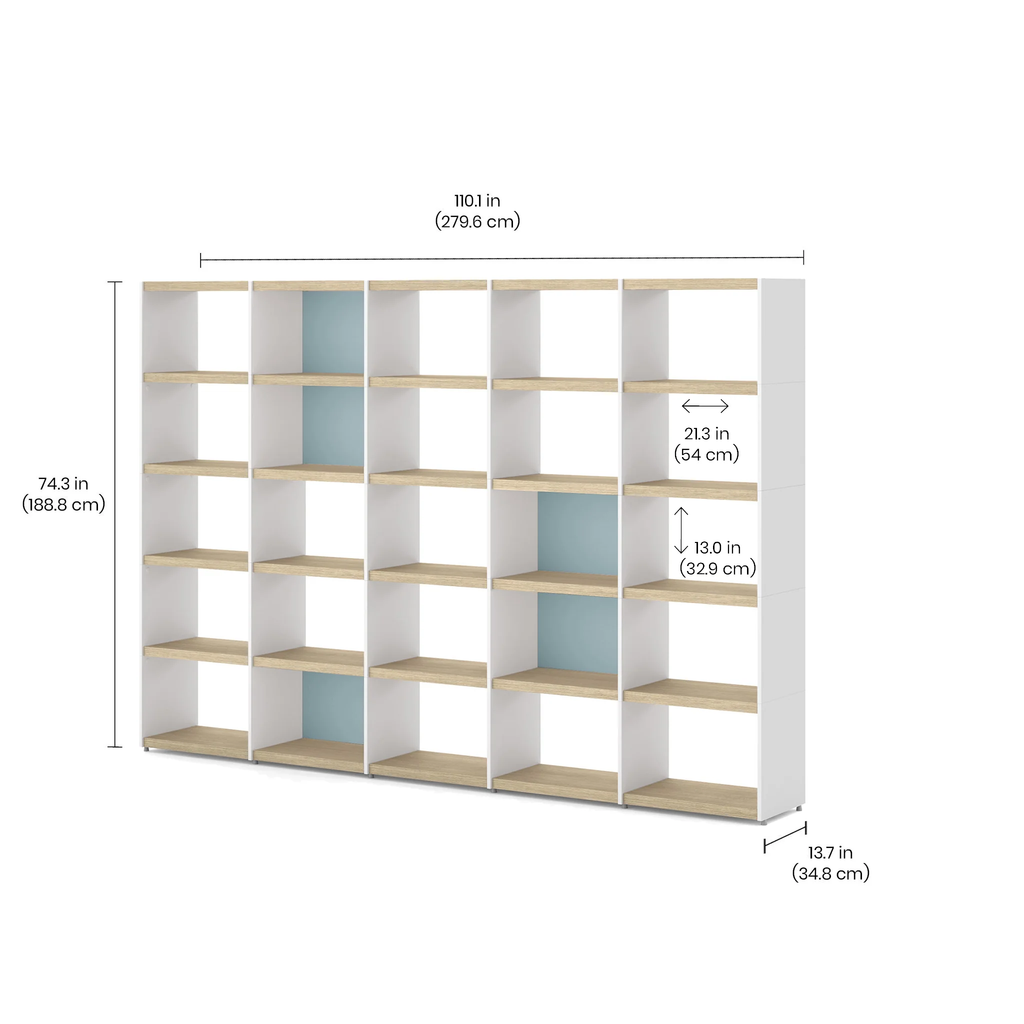 YOMO Modular Bookshelf 5x5 - Image 4
