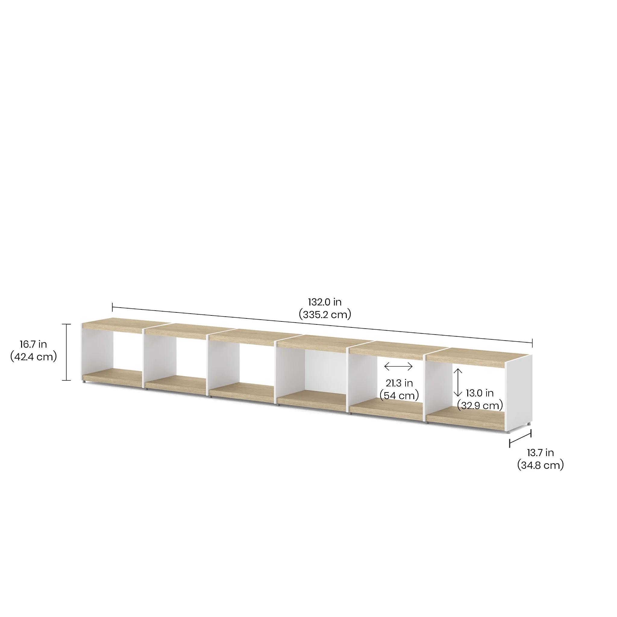 YOMO Modular Bookshelf 6x1 - Image 4