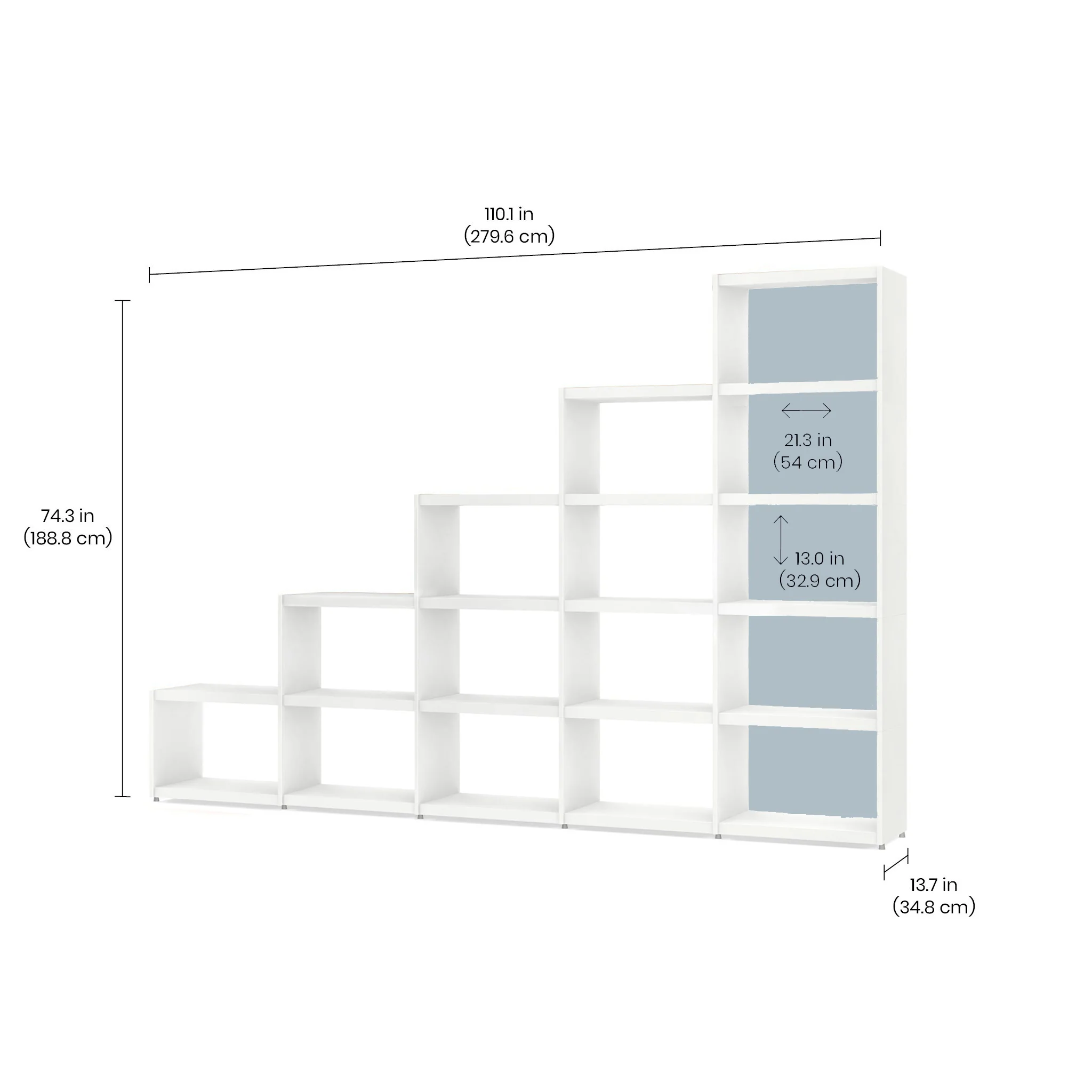 YOMO Modular Bookshelf Step 5x5 - Image 9